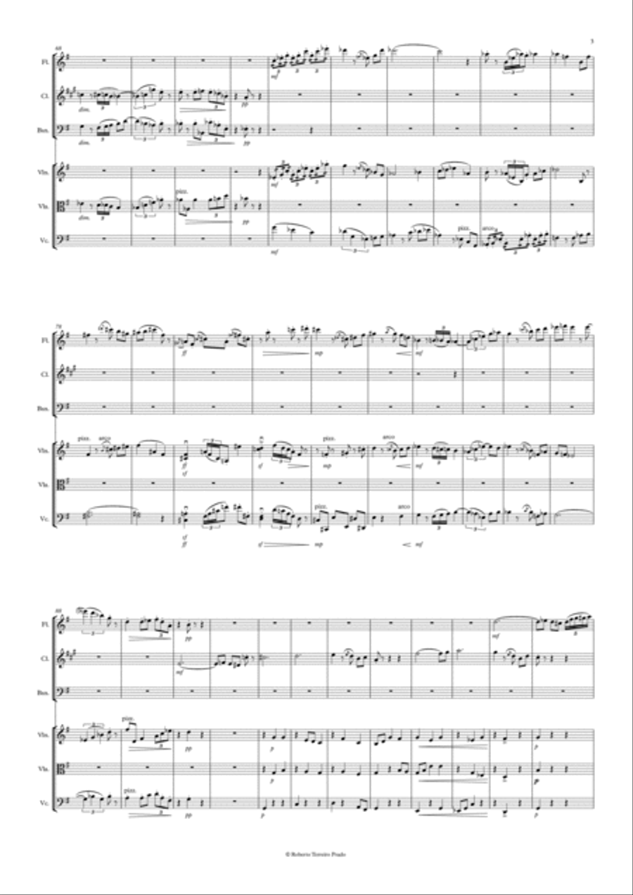 Divertimento for 6 instruments Small Ensemble scores gallery preview page 4