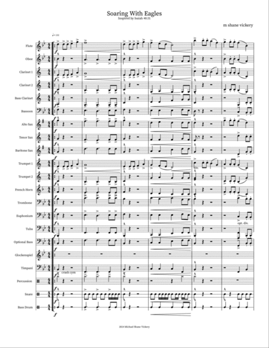 Soaring With Eagles Soaring With Eagles Concert Band scores gallery preview page 2