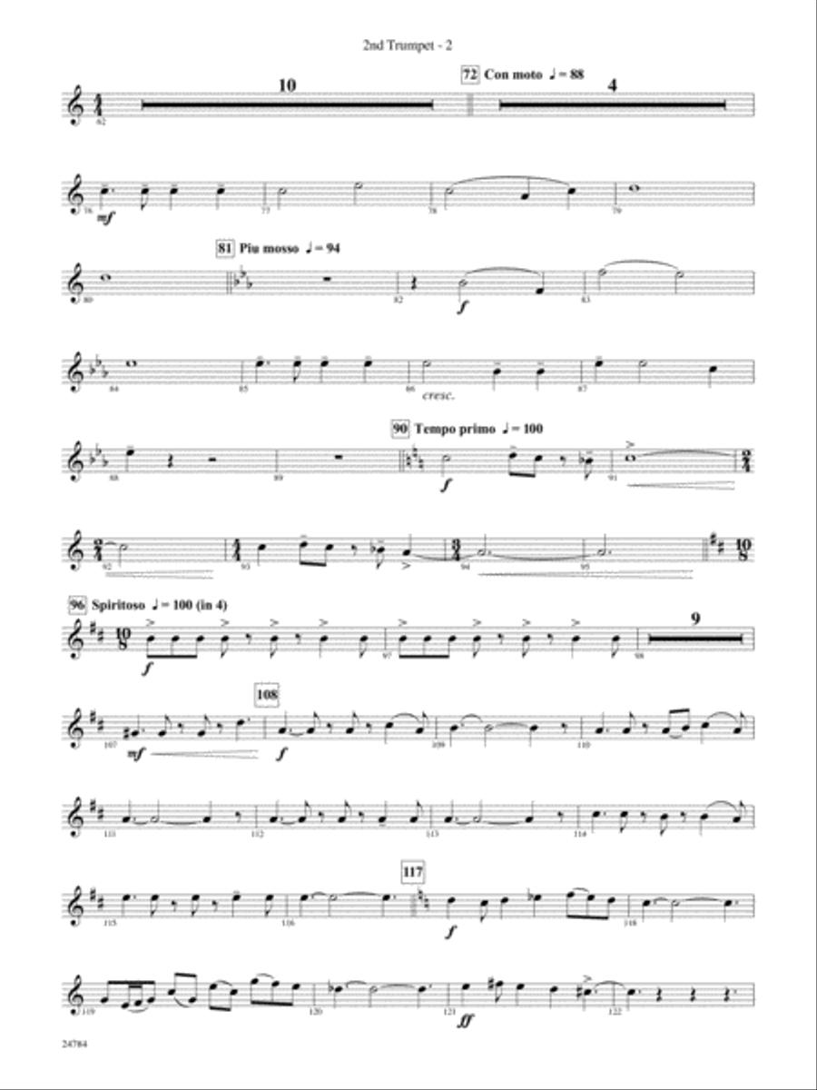 Heritage: 2nd B-flat Trumpet Concert Band scores gallery preview page 2