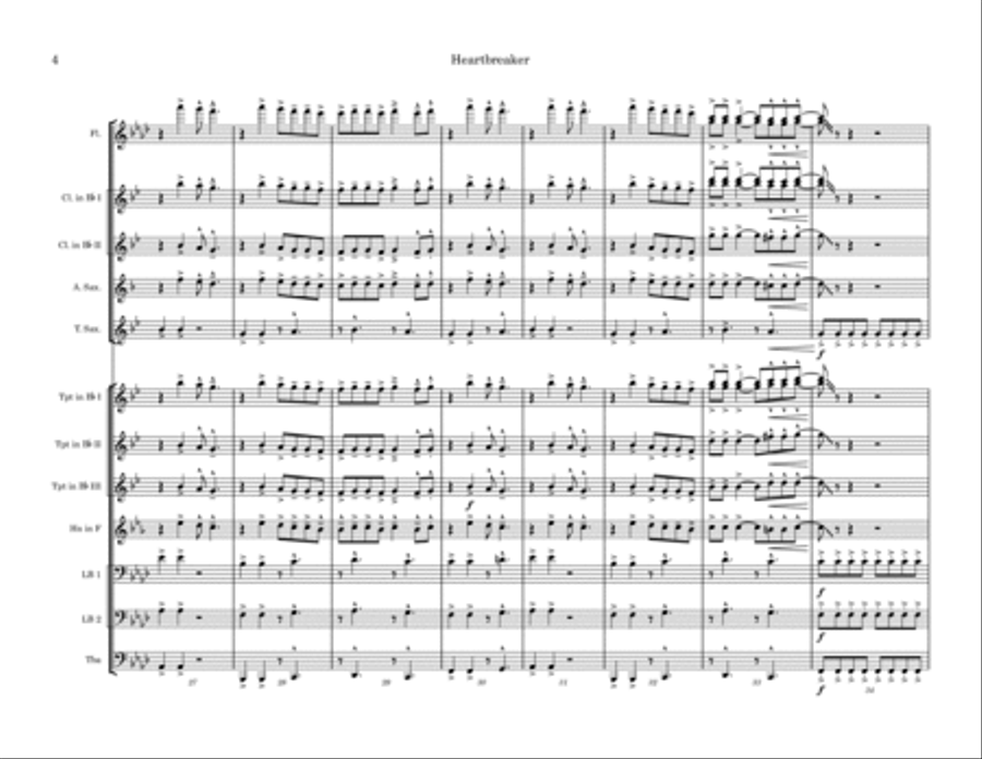 Heartbreaker Heartbreaker Marching Band scores gallery preview page 4