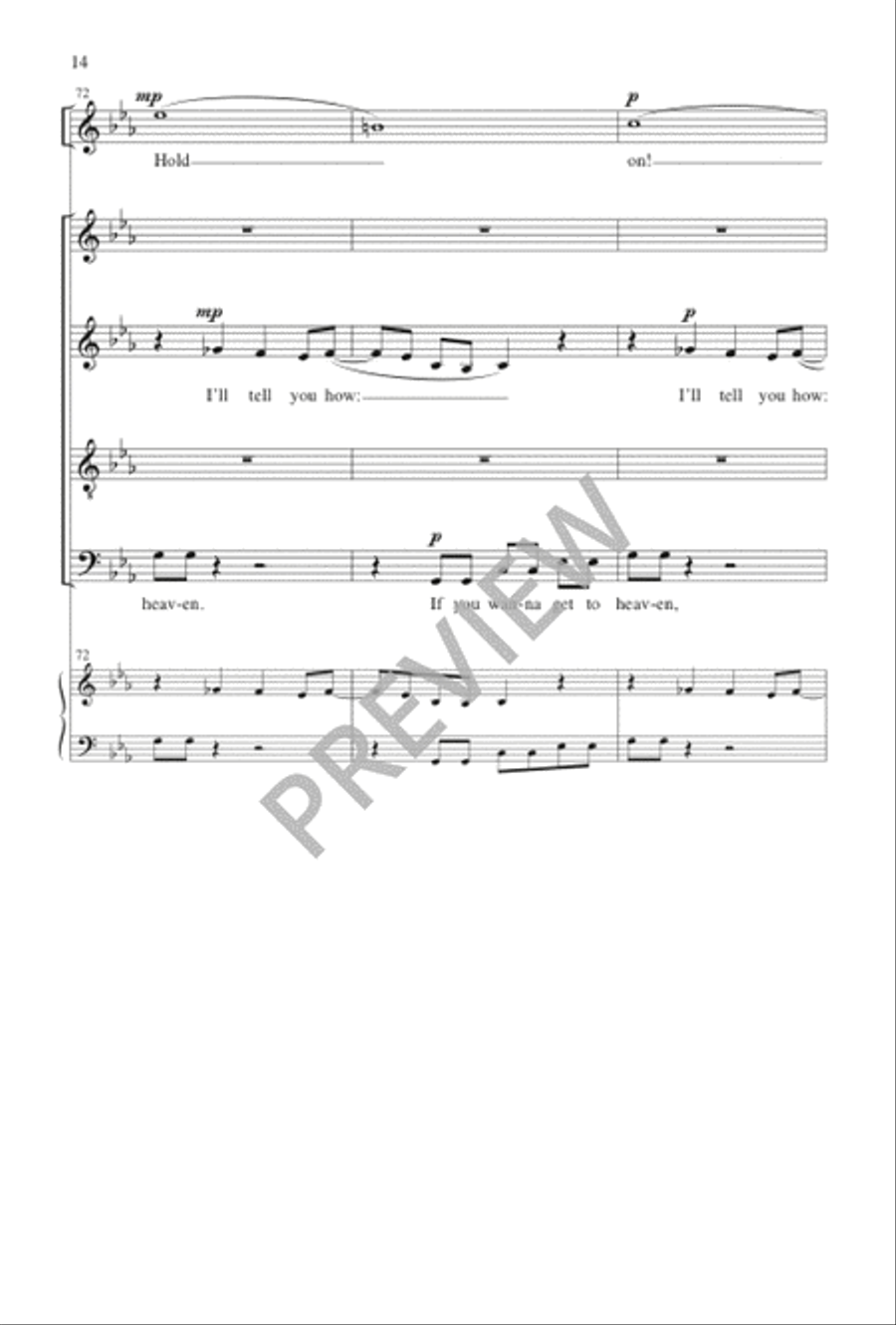 Hold On! Hold On! 4-Part scores gallery preview page 15