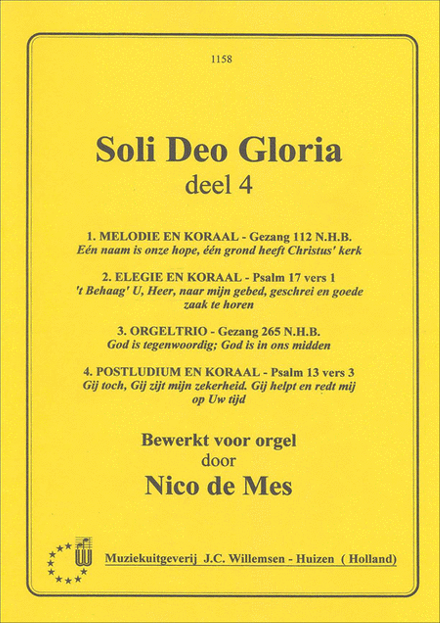 Soli Deo Gloria 4 Soli Deo Gloria 4 Organ scores gallery preview page 1