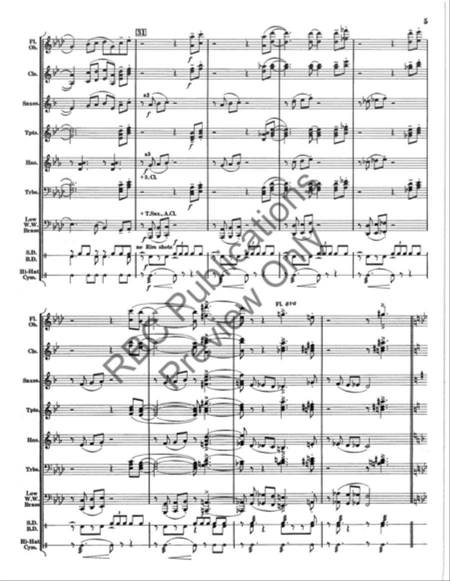 Lonesome Road (Score) Concert Band scores gallery preview page 6
