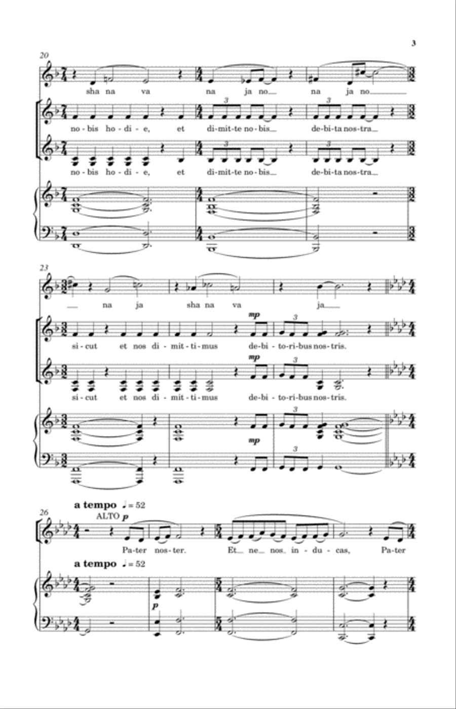 Pater Noster SSA scores gallery preview page 3