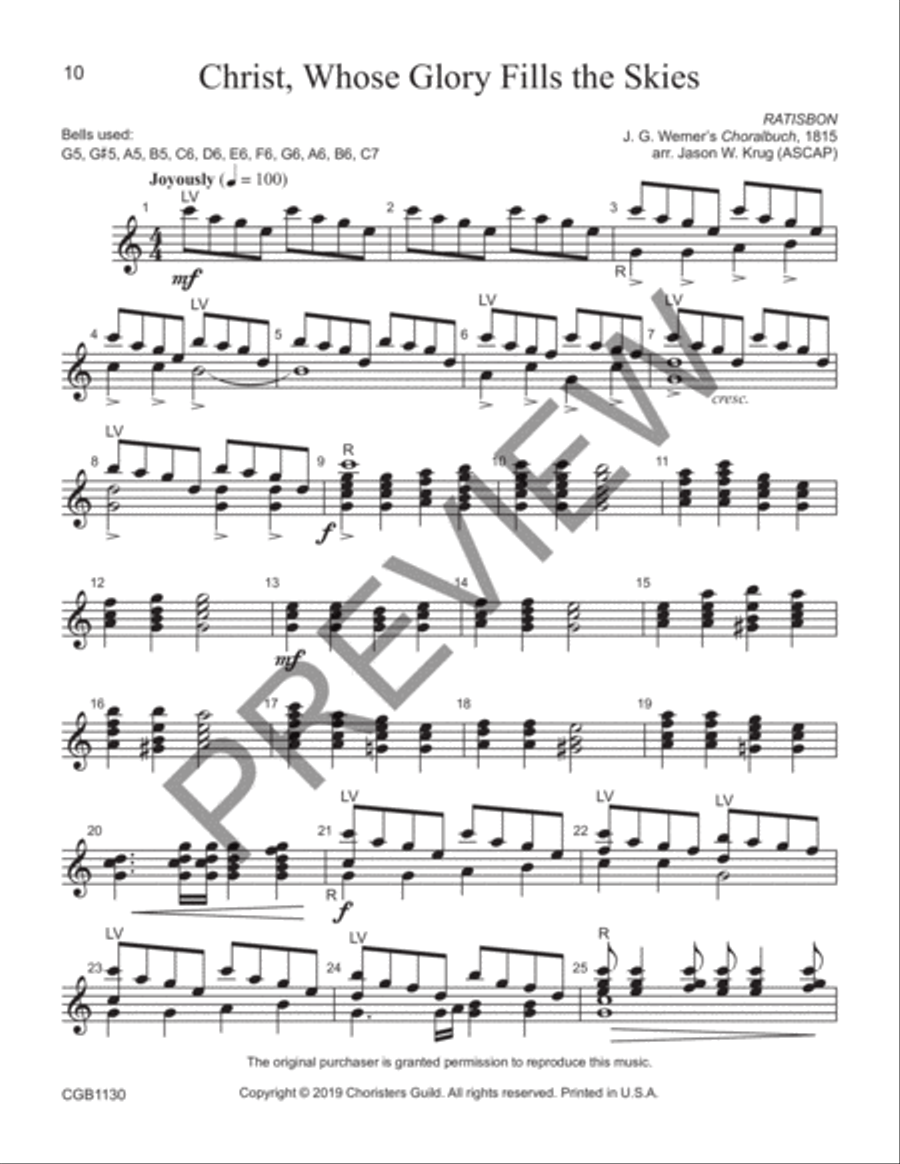 All Praise to Thee, Volume 3 - 12 bells (F5-C7) Handbell Choir scores gallery preview page 6
