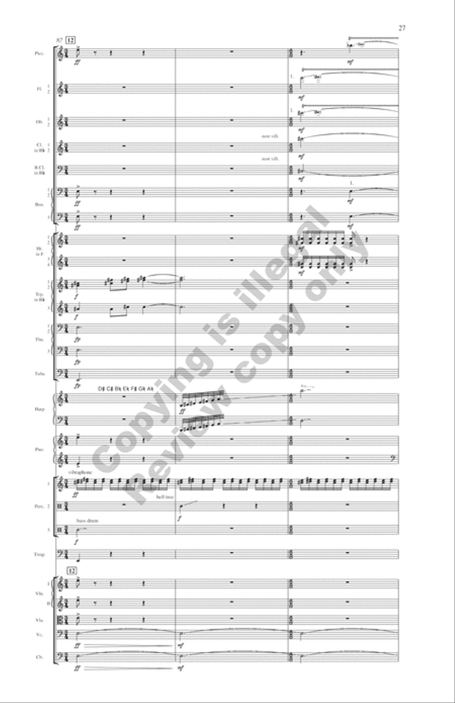 Symphony: Water Music Full Orchestra scores gallery preview page 17