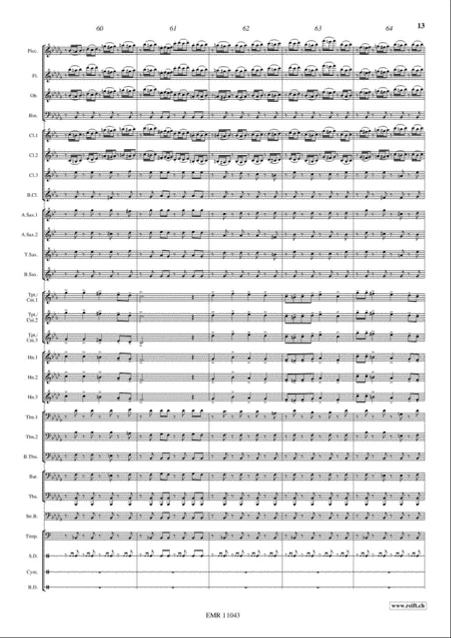 Marche Slave Marche Slave Concert Band scores gallery preview page 14