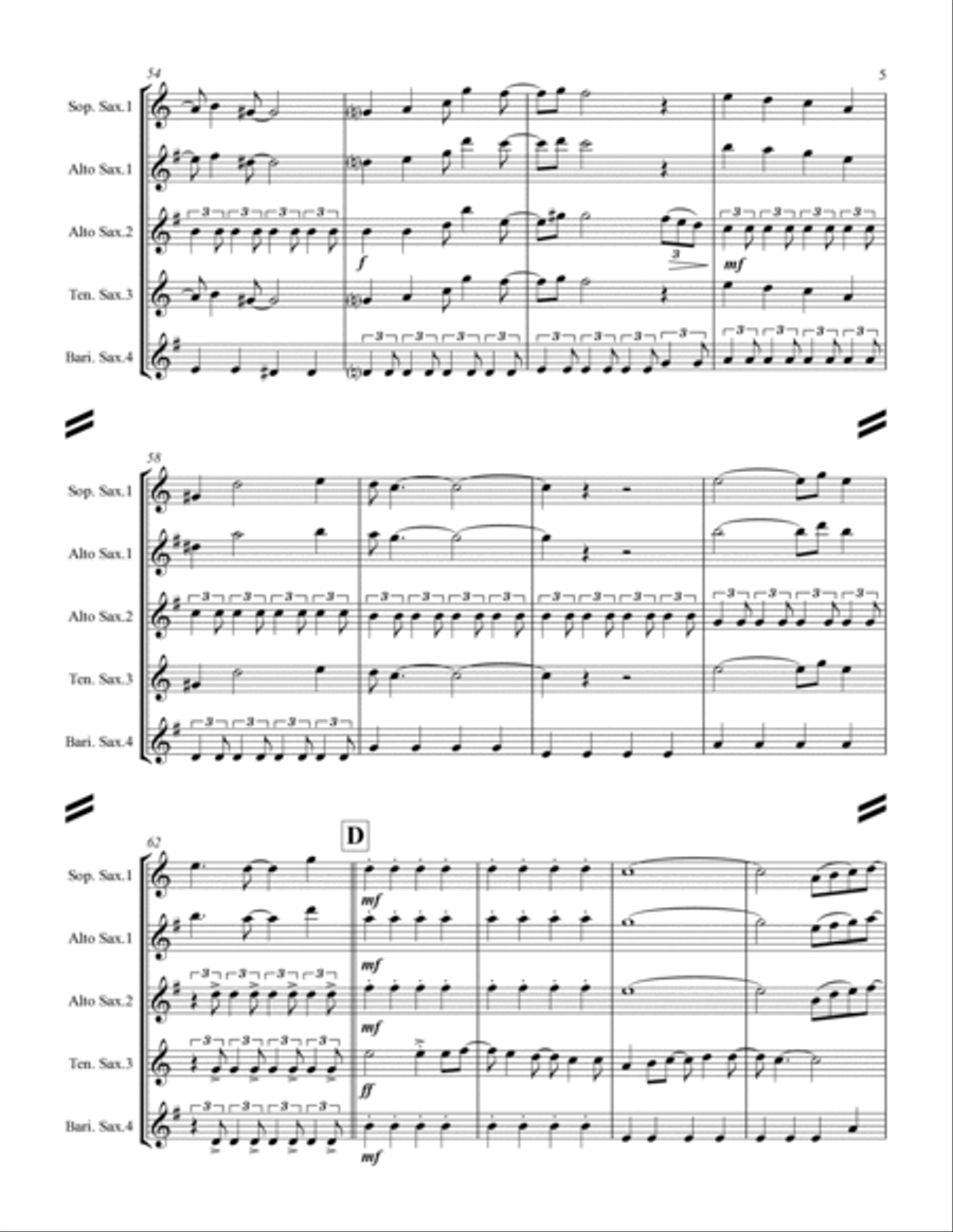 All I Want For Christmas Is You All I Want For Christmas Is You Saxophone Quartet scores gallery preview page 6