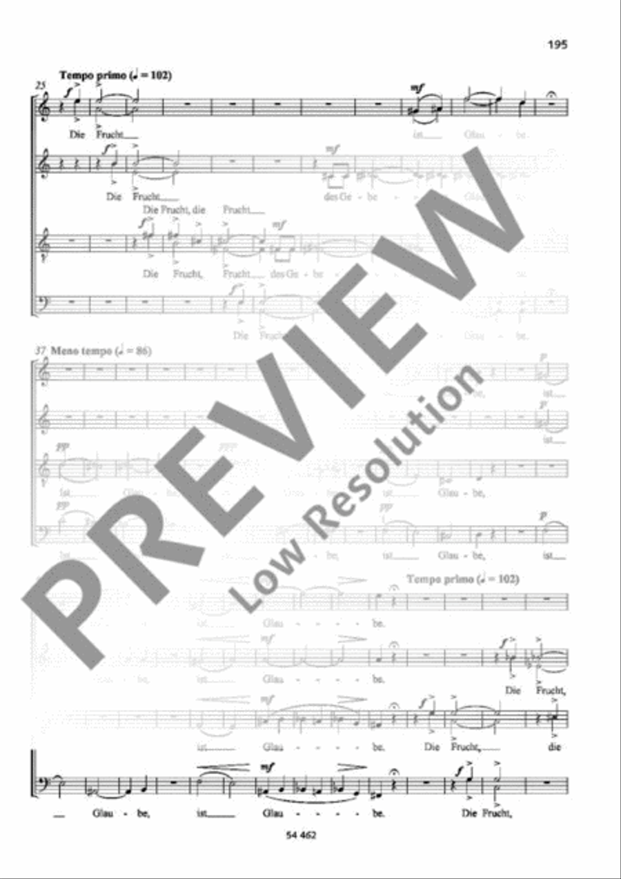 Die Frucht des Schweigens SSAATTBB scores gallery preview page 3