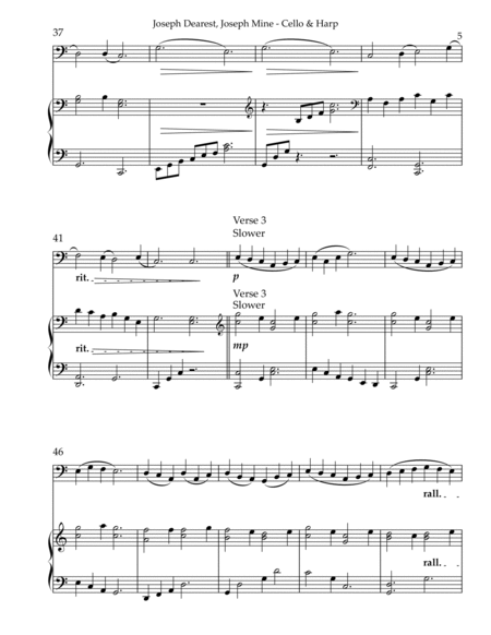 Joseph Dearest, Joseph Mine, Duet for Cello & Harp image number null