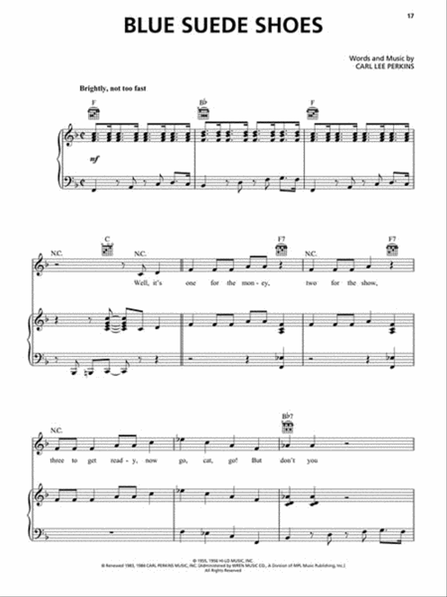 Songs of the 1950s Piano, Vocal, Guitar scores gallery preview page 3