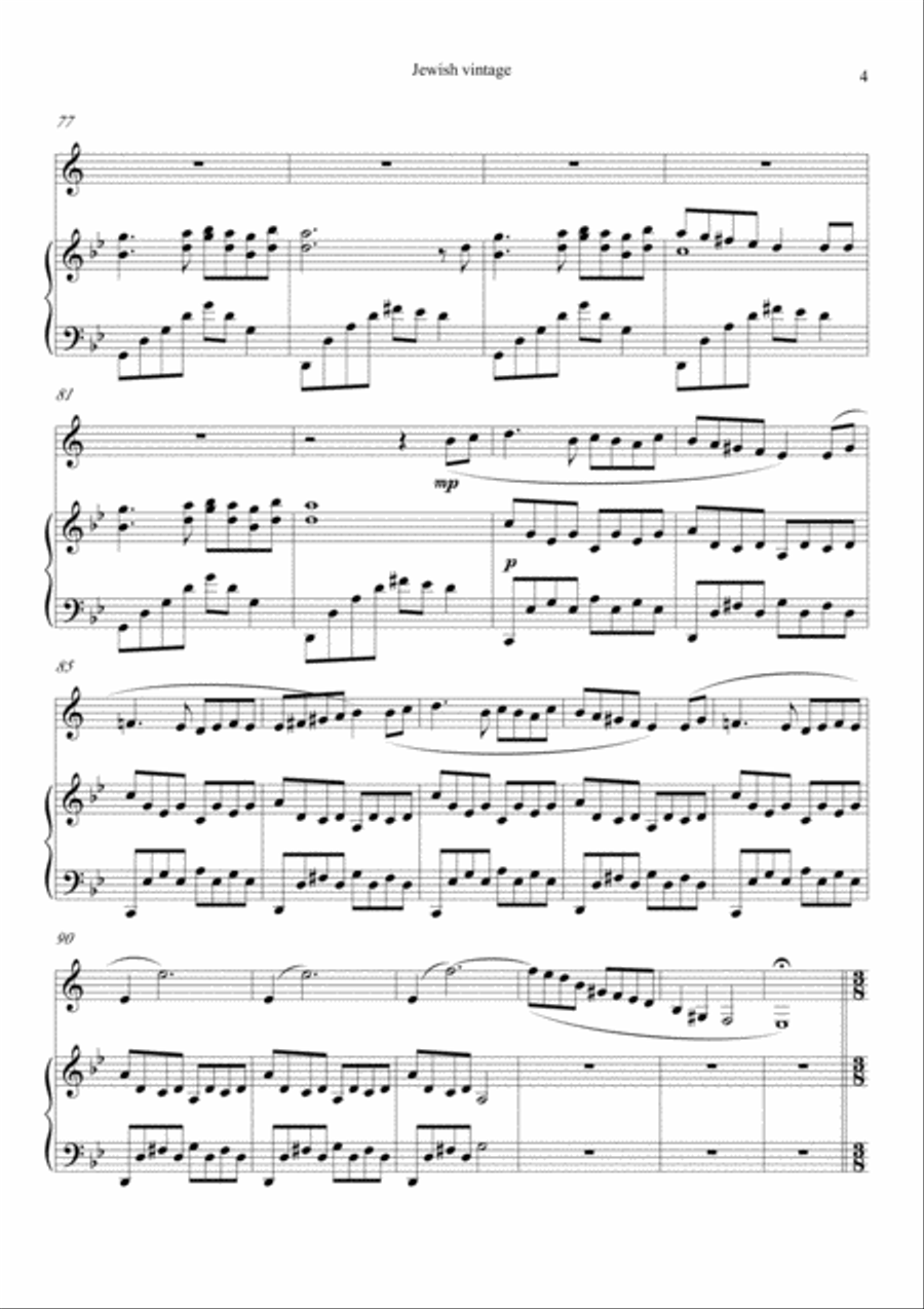 Jewish Vintage Jewish Vintage Clarinet Solo scores gallery preview page 6
