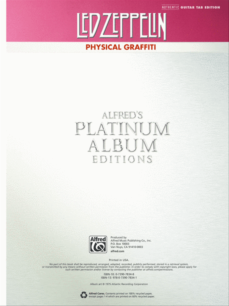 Led Zeppelin -- Physical Graffiti Platinum Guitar Electric Guitar scores gallery preview page 6