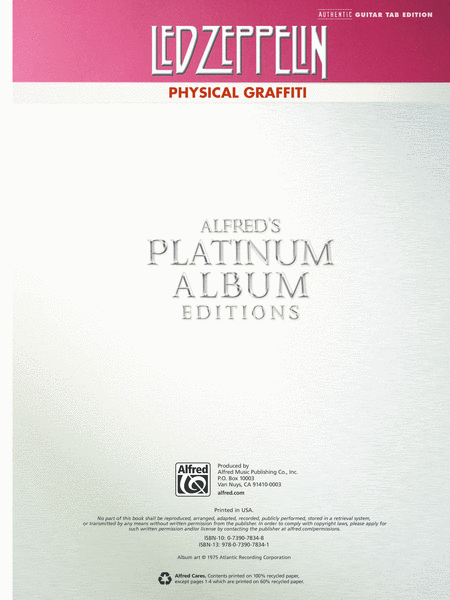 Led Zeppelin -- Physical Graffiti Platinum Guitar