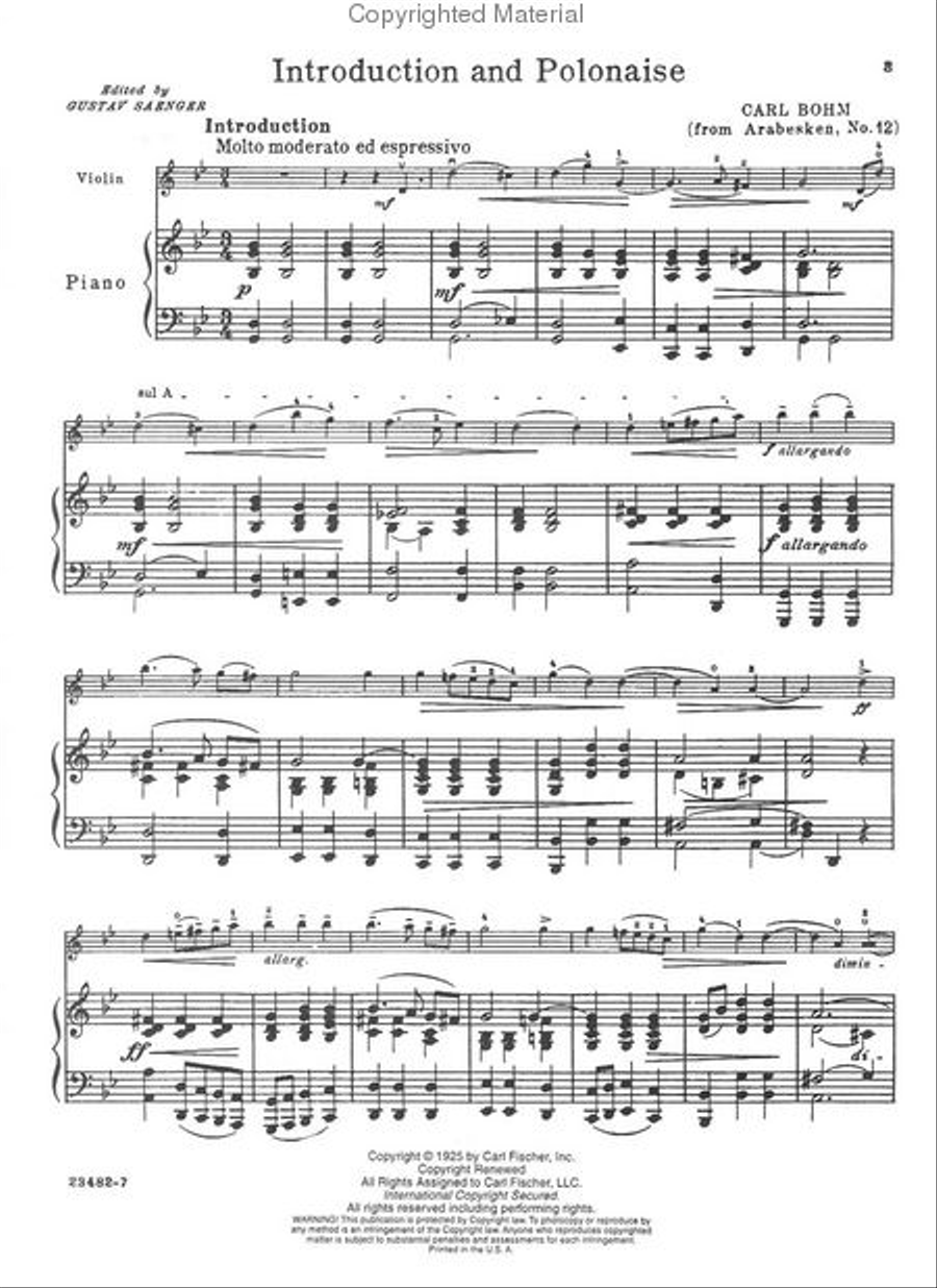 Introduction and Polonaise Violin Solo scores gallery preview page 2
