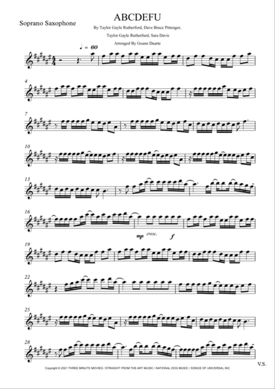 Abcdefu Abcdefu Woodwind Duet scores gallery preview page 4