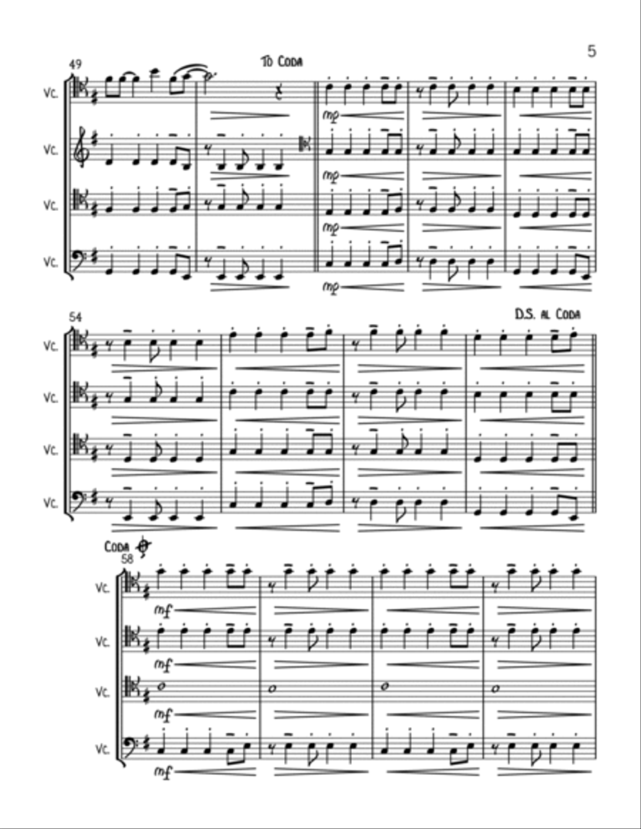 Viva La Vida String Quartet scores gallery preview page 5