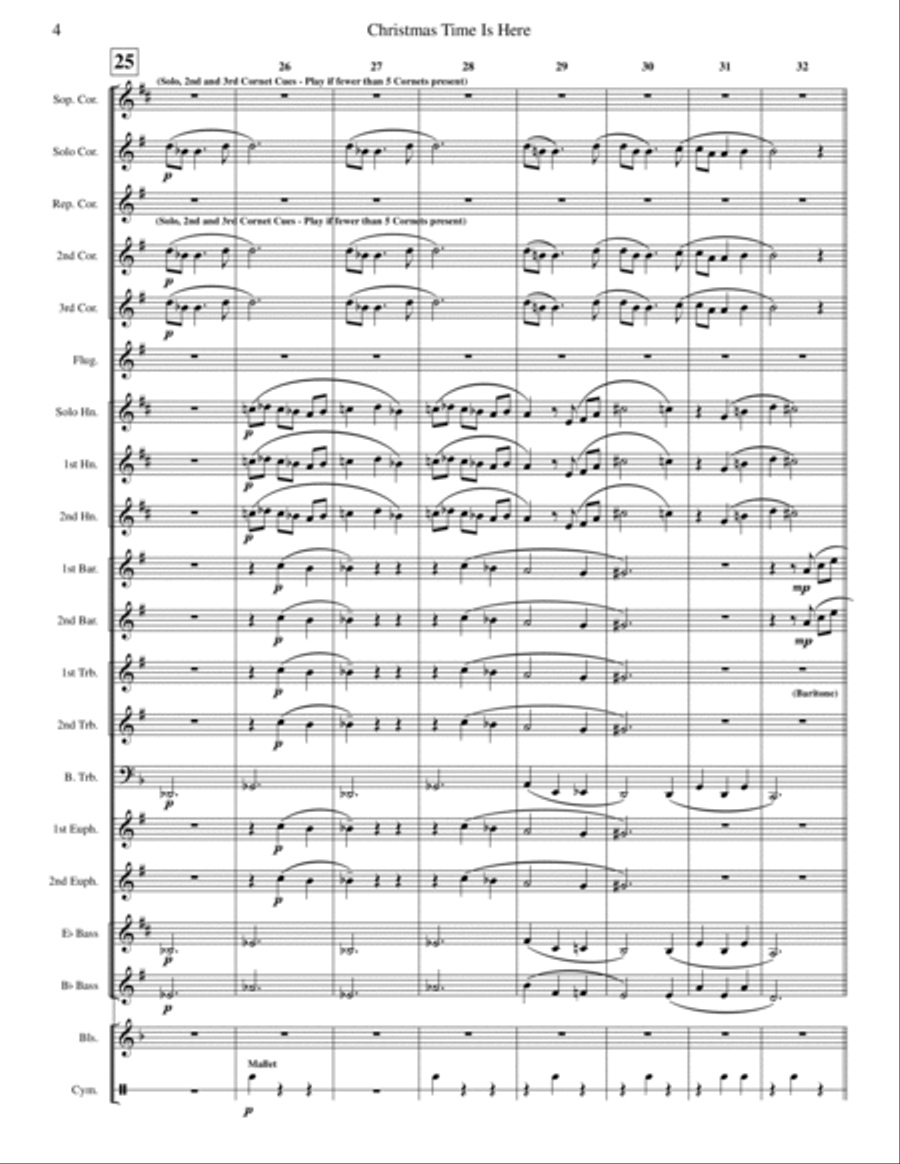 Christmas Time Is Here Brass Band scores gallery preview page 4