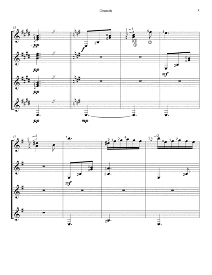 Granada Guitar Ensemble scores gallery preview page 6