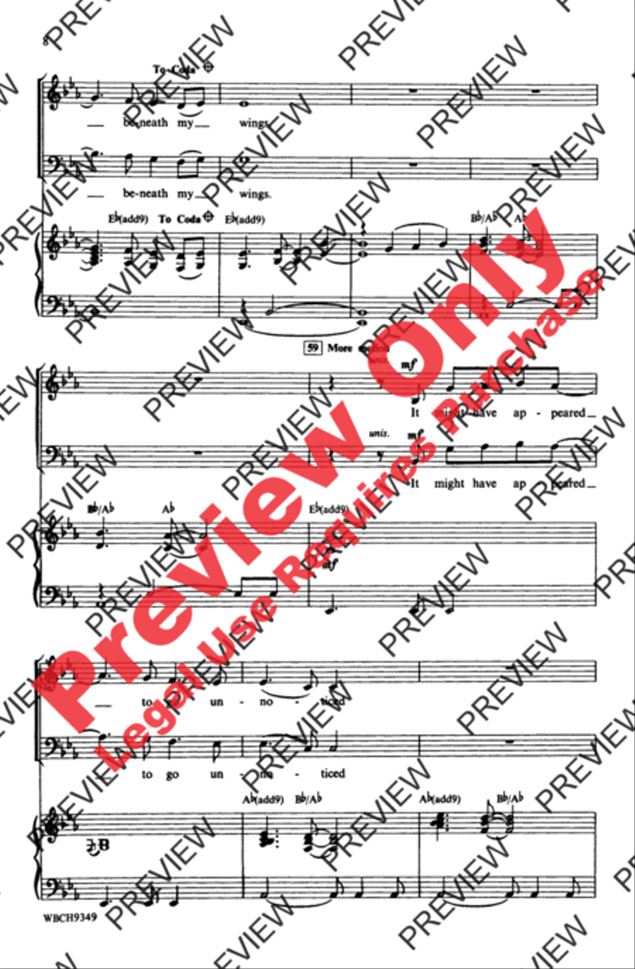 The Wind Beneath My Wings 4-Part scores gallery preview page 8