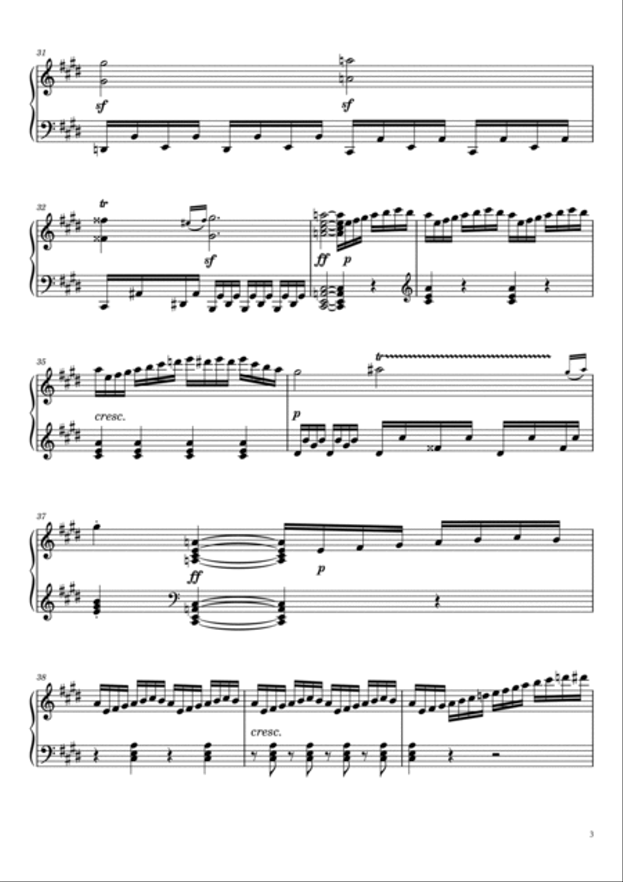 Sonate No. 14 Moonlight 3rd Movement Sonate No. 14 Moonlight 3rd Movement Piano Solo scores gallery preview page 3
