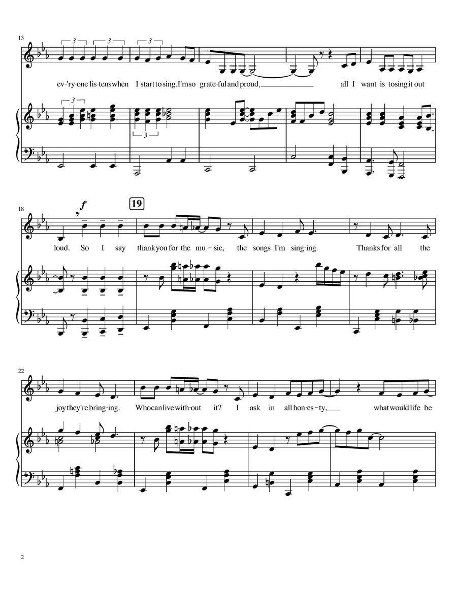 Thank You For The Music A Cappella scores gallery preview page 2