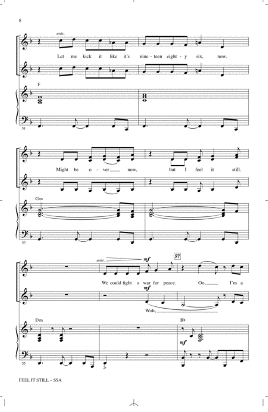 Feel It Still SSA scores gallery preview page 7