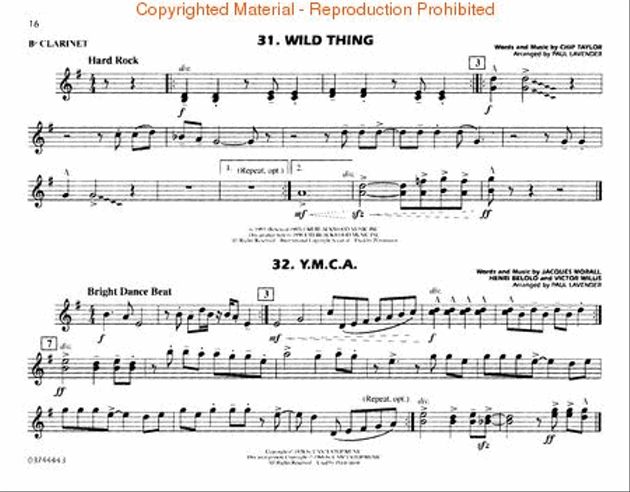 Jock Jams Super Book – Bb Clarinet Marching Band scores gallery preview page 4