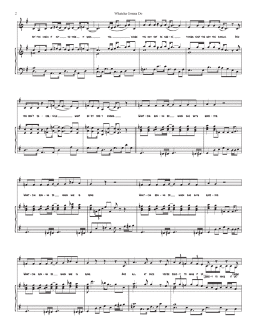 What You Gonna Do (when She Says Goodbye) Voice scores gallery preview page 2