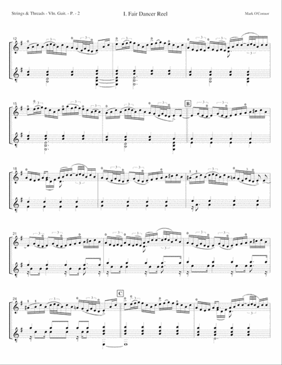 Strings & Threads Suite (score - adapted for violin and guitar) String Duet scores gallery preview page 5