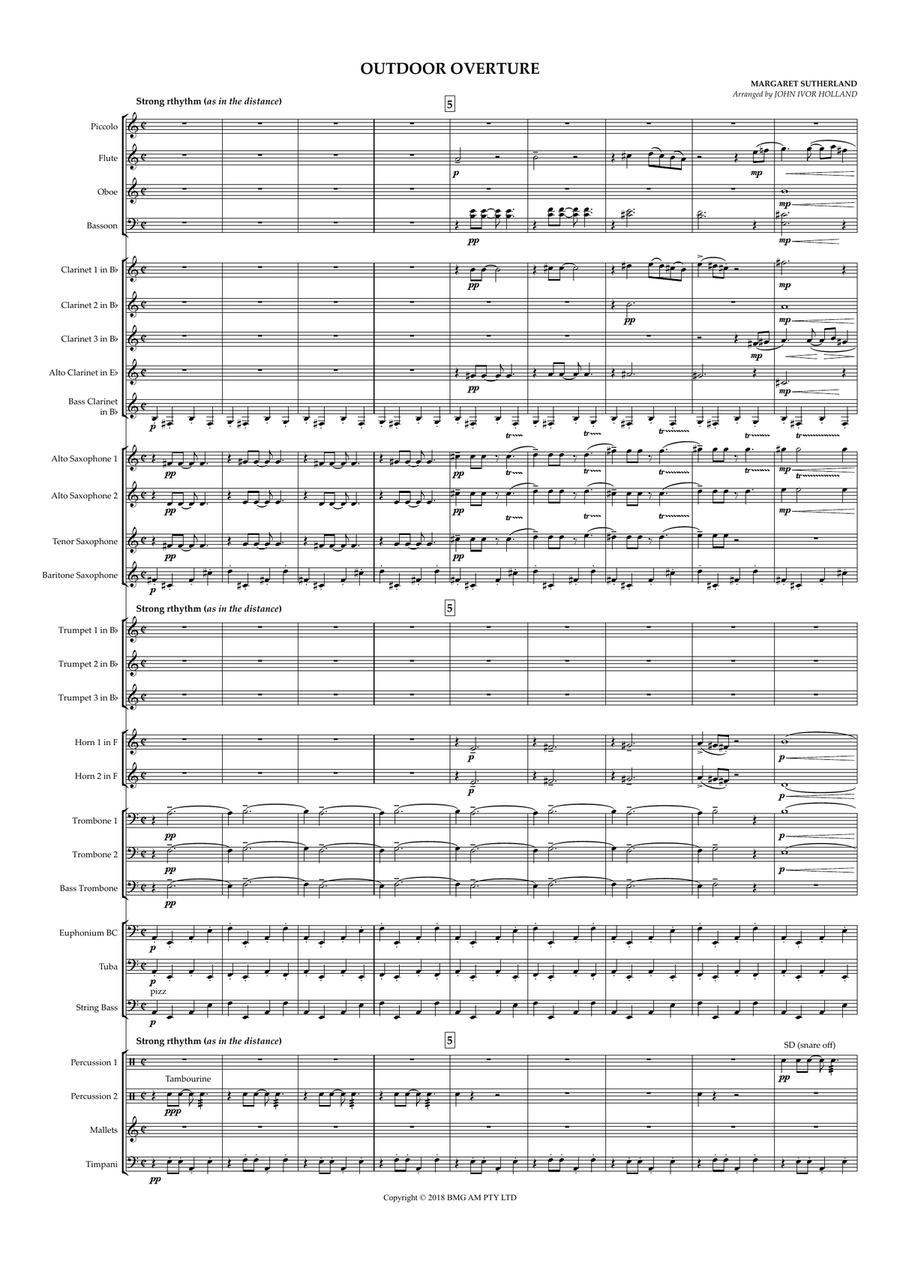 Outdoor Overture Concert Band scores gallery preview page 1