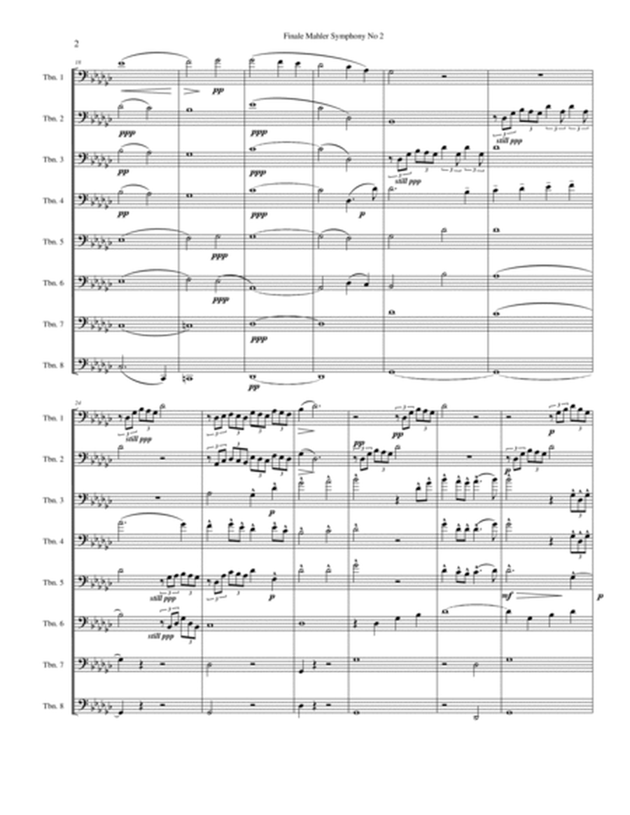 Symphony No. 2 Finale Choral Excerpt Trombone Ensemble