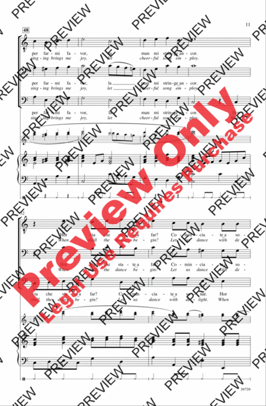 Sonatemi un Balletto Men's Choir scores gallery preview page 11