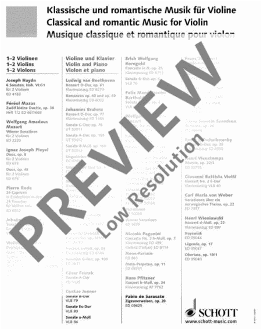 Romance in A Major Violin Solo scores gallery preview page 5