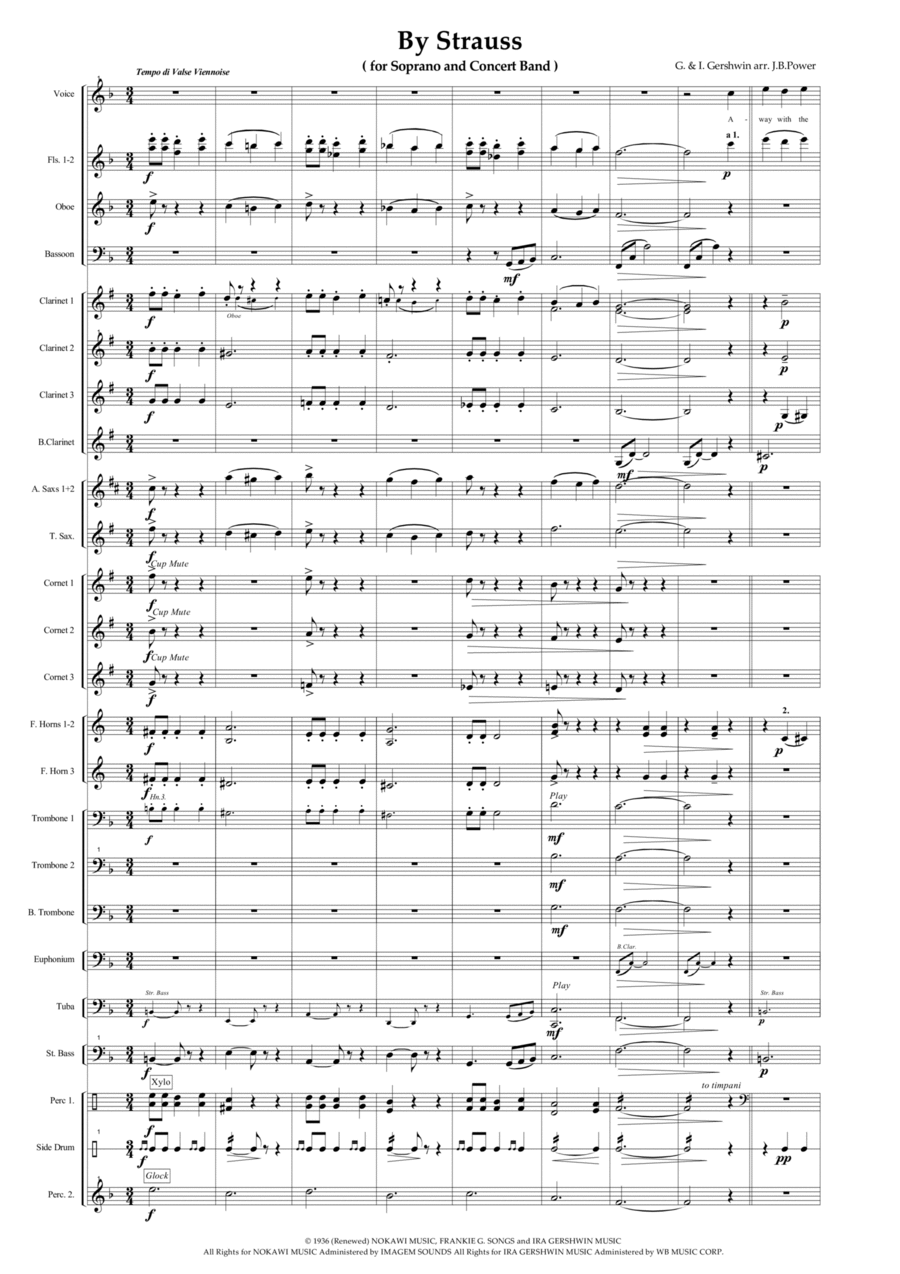 By Strauss Concert Band scores gallery preview page 1