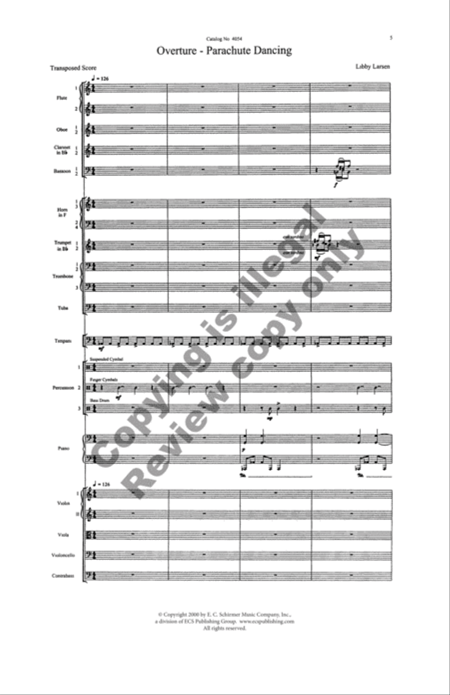 Overture: Parachute Dancing Full Orchestra scores gallery preview page 4