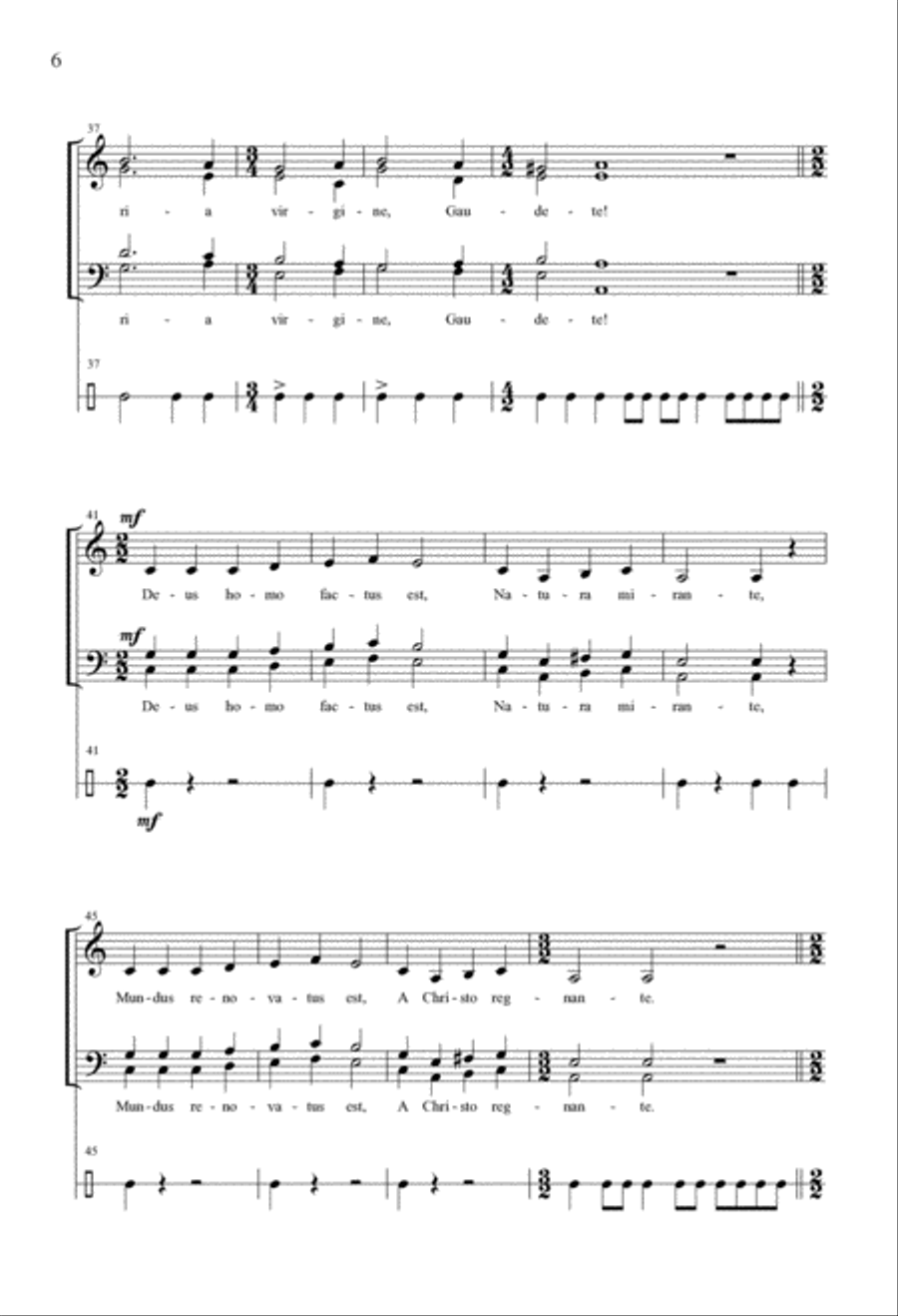 Gaudete, Christus Est Natus! 4-Part scores gallery preview page 4