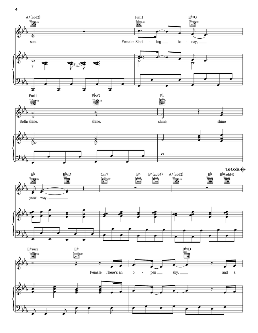 Shine Your Way Shine Your Way Piano Solo scores gallery preview page 4