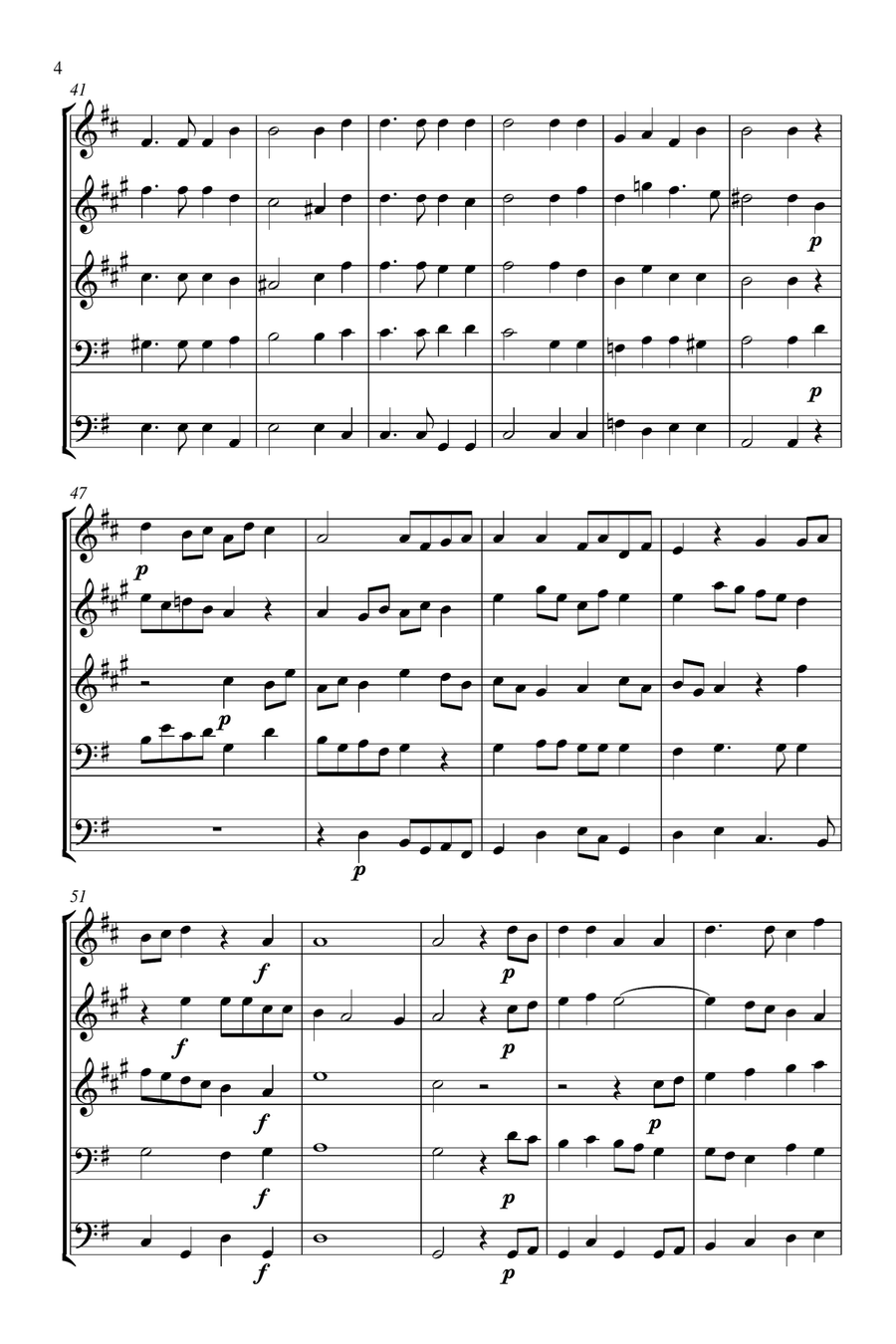 Come Away, Sweet Love Come Away, Sweet Love Brass Quintet scores gallery preview page 5