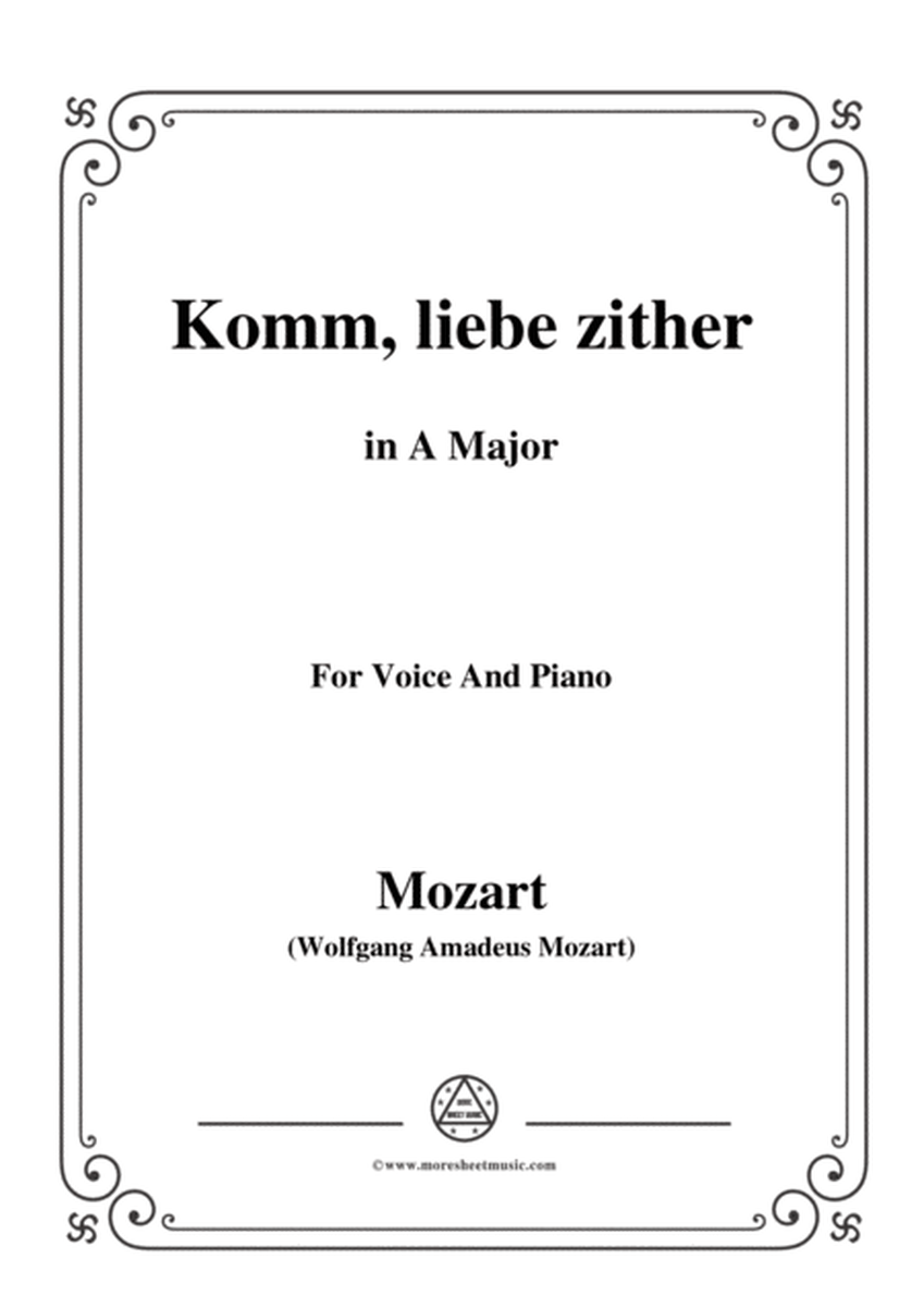 Mozart-Komm,liebe zither,in A Major,for Voice and Piano image number null