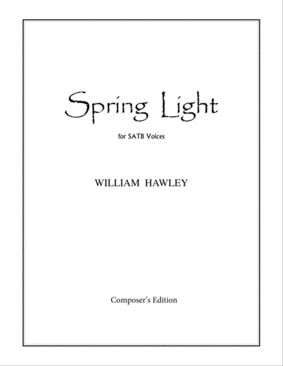 Spring Light 4-Part scores gallery preview page 1