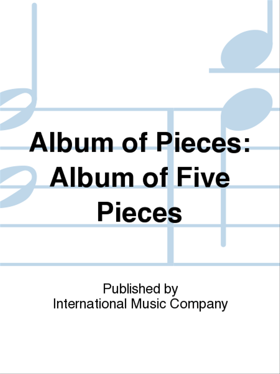 Album Of Five Pieces Album Of Five Pieces Piano Accompaniment scores gallery preview page 1