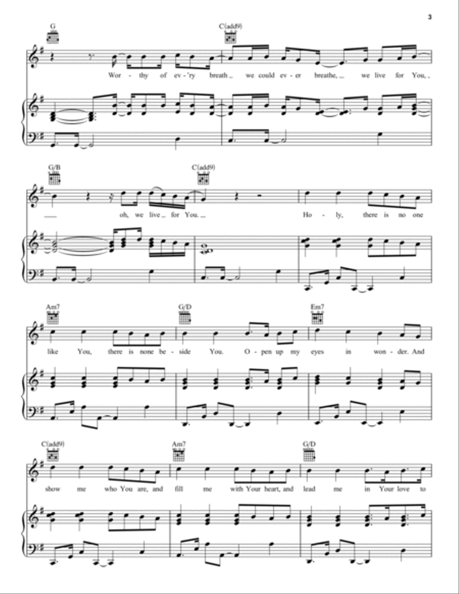 Build My Life Piano, Vocal, Guitar Digital Sheet Music Sheet