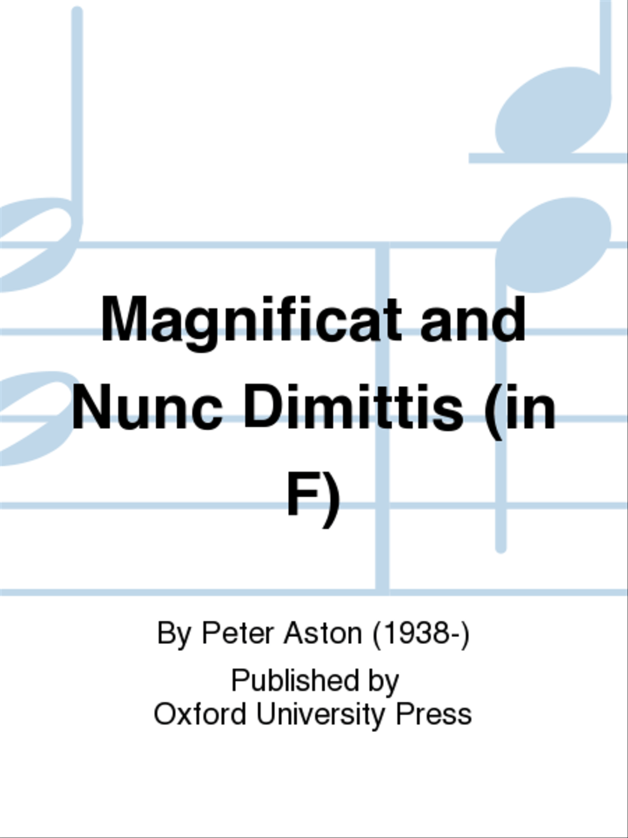 Magnificat and Nunc Dimittis (in F) 4-Part scores gallery preview page 1