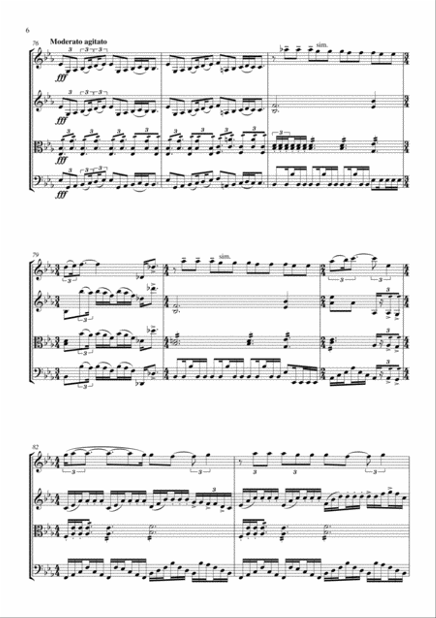 Bohemian Rhapsody String Quartet scores gallery preview page 6