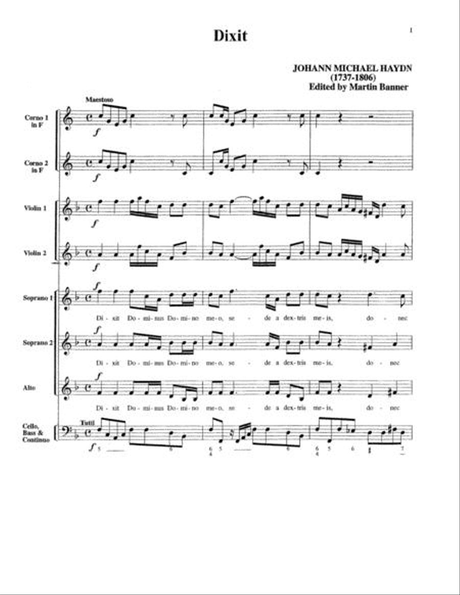 Dixit - Instrumental Score and Parts Choir scores gallery preview page 2