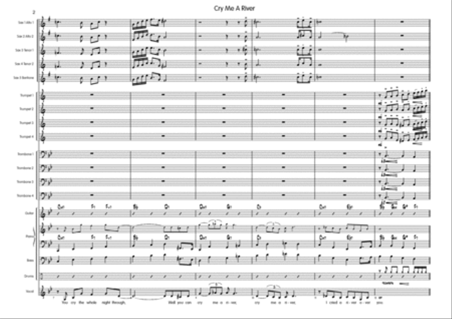Cry Me A River Cry Me A River Big Band scores gallery preview page 3