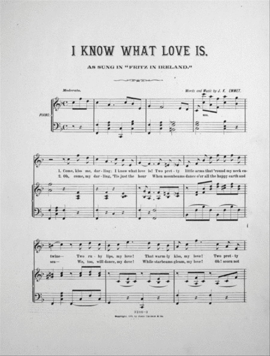 Emmet's Fritz in Ireland. I Know What Love is Voice scores gallery preview page 2