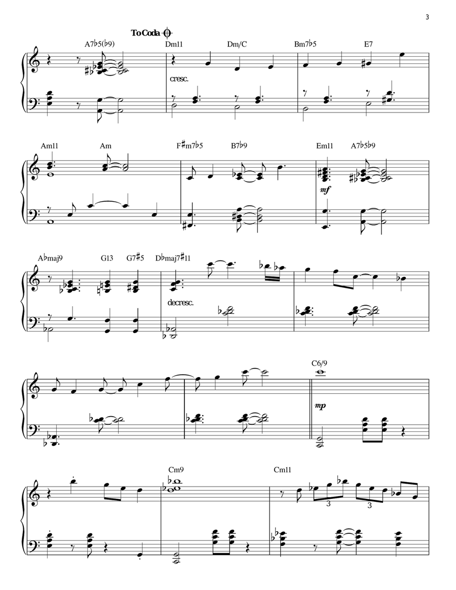 On Green Dolphin Street (arr. Brent Edstrom) Piano Solo scores gallery preview page 3