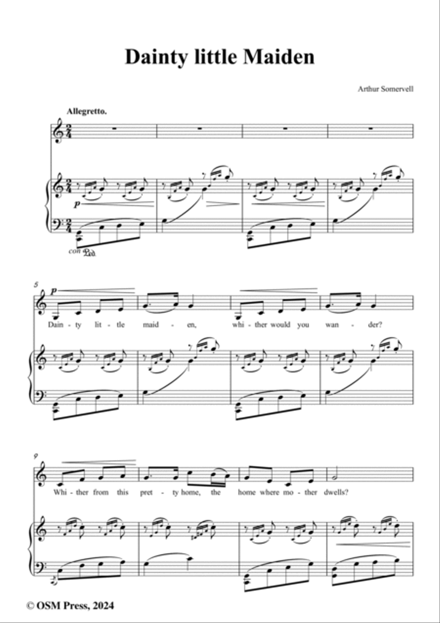Somervell-Dainty little Maiden,in C Major Voice scores gallery preview page 2